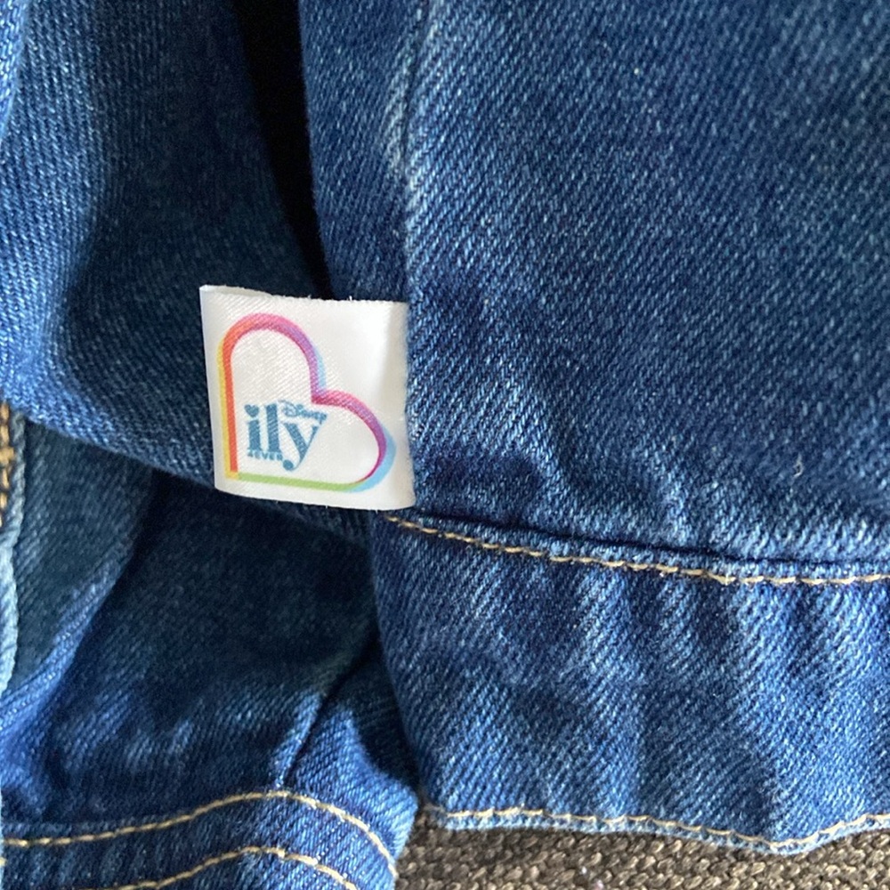Disney store ily 4ever girls Belle denim jacket size 7/8 EUC! - Picture 9 of 12